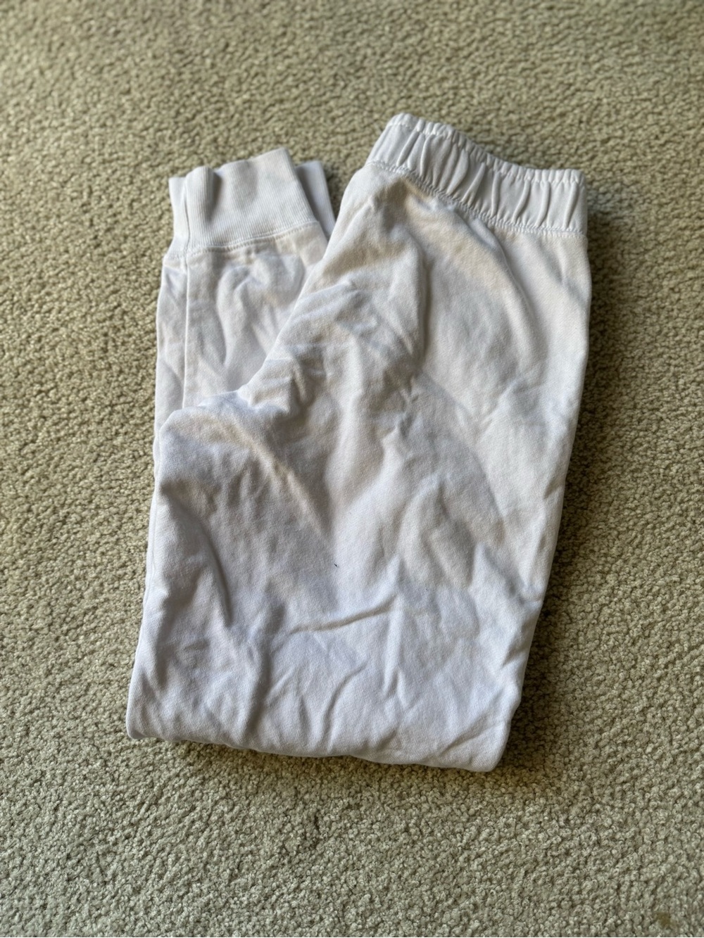 Reflex White Track Joggers with Elastic Waist